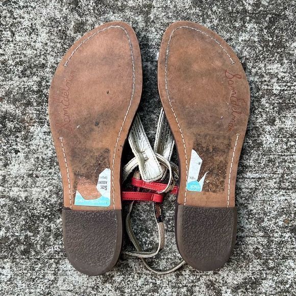 Sam Edelman Women's Gigi Thong Flat Sandals T-Strap Leather Size‎ 6.5 - Picture 5 of 6